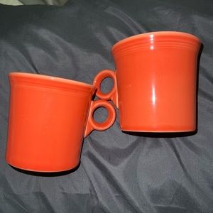Orange Fiesta mugs 2 pc Fiestaware